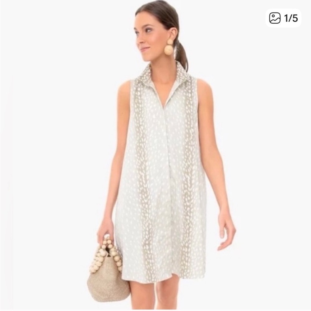 NWT Tuckernuck Sleeveless Mini Dress - Gray Antelope Print